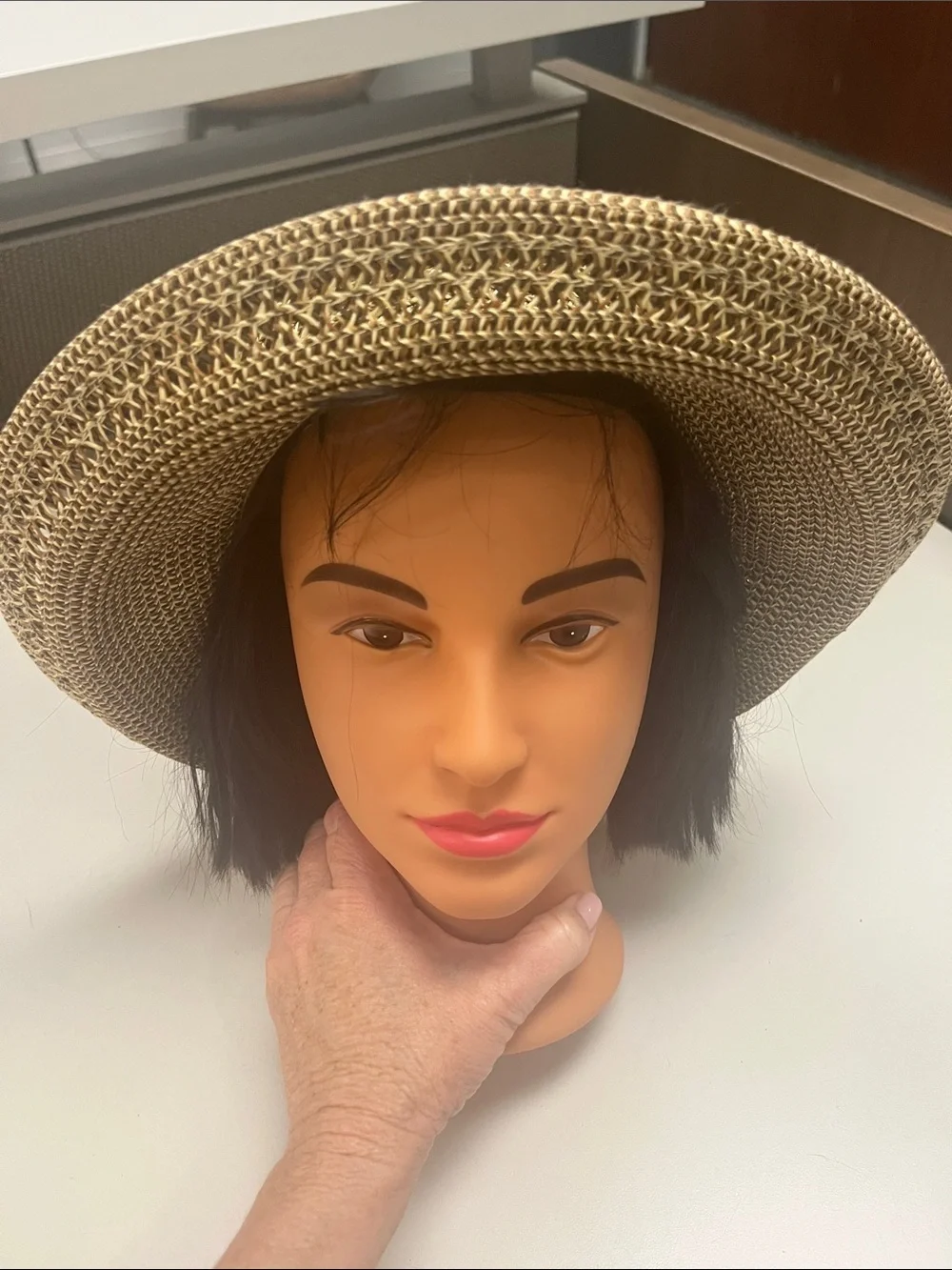 Nine West Natural Straw Sun Hat